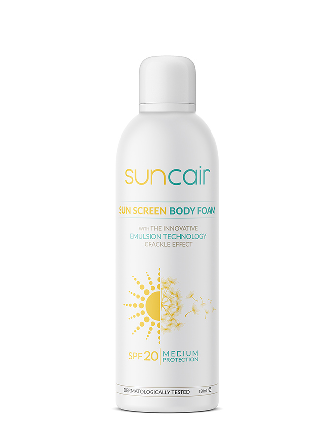 SUNCAIR-Sun-Screen-Body-Foam-20spf-English-Pack